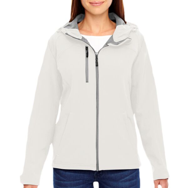 NORTH END Ladies' Prospect Two-Layer Fleece Bonded Soft Shell Hooded Jacket Thumbnail